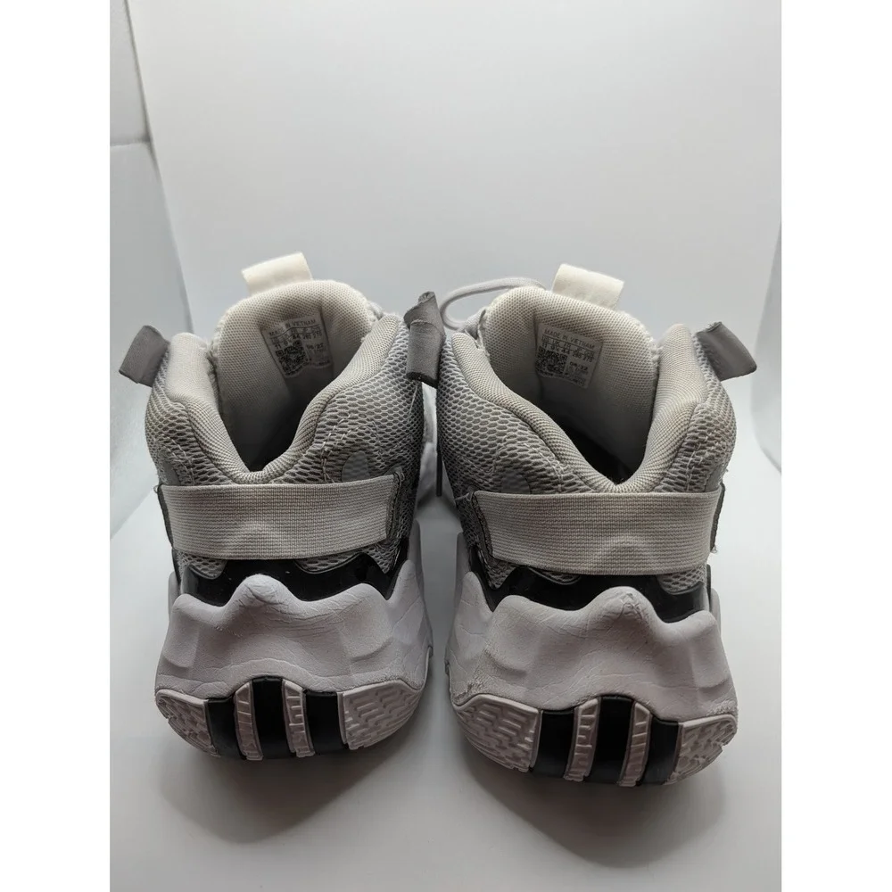Adidas Exhibit B Mid Basketball Shoes Gray White Mens Size 11 AGY8983